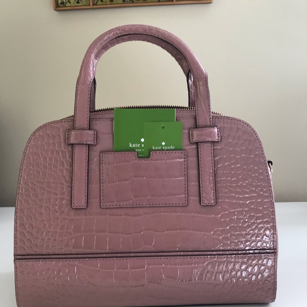 KATE SPADE ♠️ AUTHENTIC RIVERSIDE STREET EXOTIC SMALL FELIX SATCHEL NWT - Picture 11 of 17